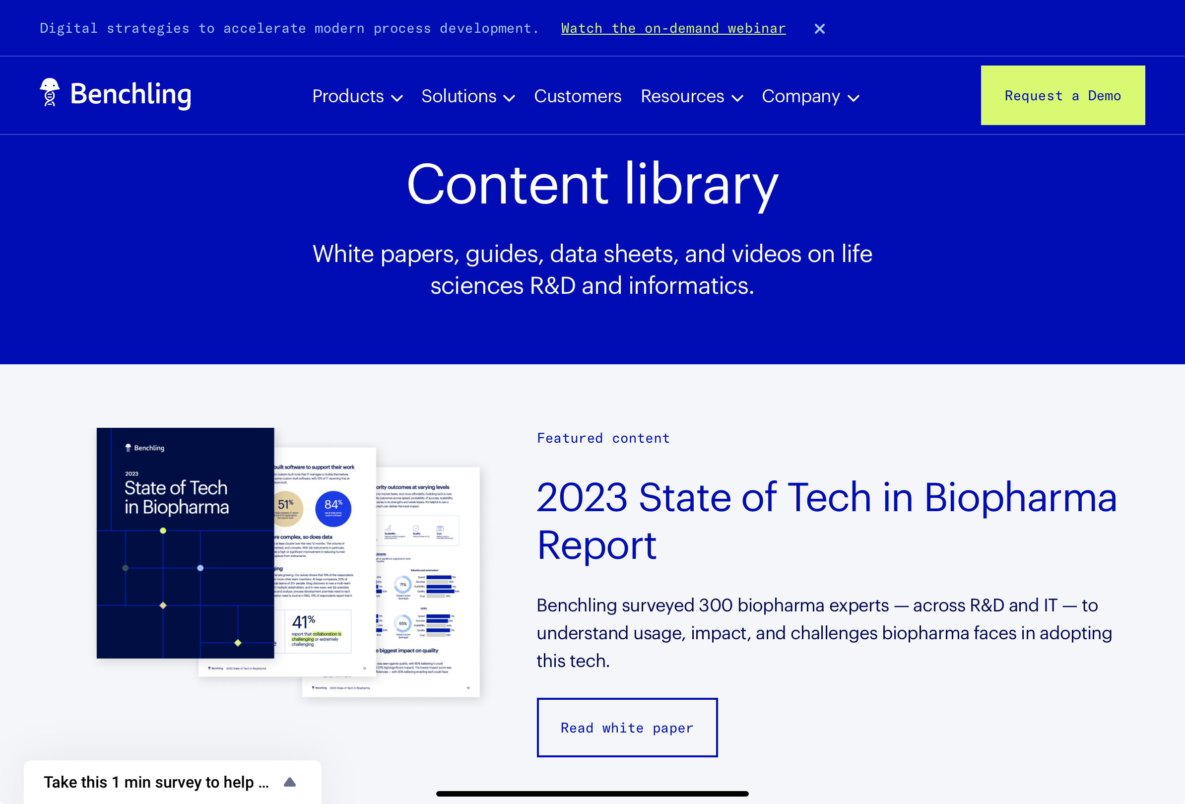 content library from Benchling